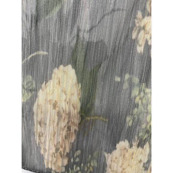 Zara Collection Women S Floral Kimono Maxi Dress Muted Pleated Sheer Beach Rare - Picture 11 of 14